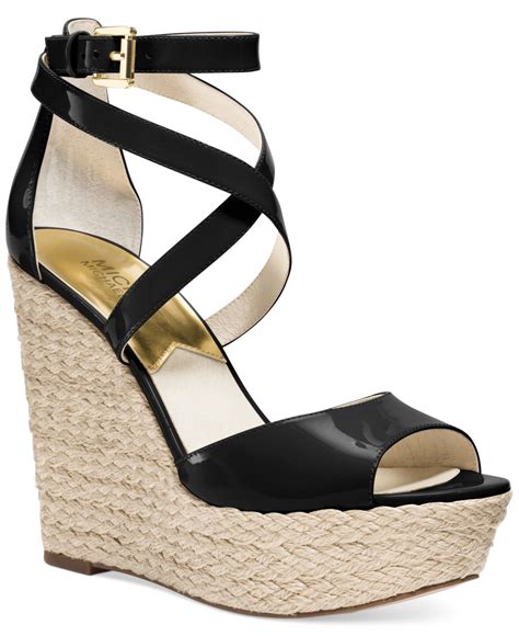 michael kors low wedge heel|michael kors hayden wedges.